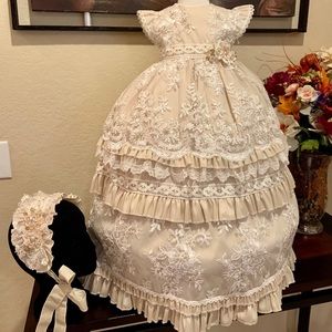Baptism dress 2in 1 handmade new